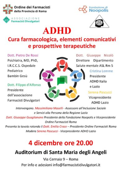 ADHD: cura farmacologica, elementi comunicativi e prospettive terapeutiche